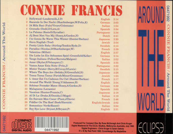 Connie Francis  Around The World : Back